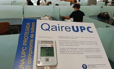 Instalación de sondas para monitorizar la calidad del aire interior en las aulas donde se realizan las PAU en la UPC