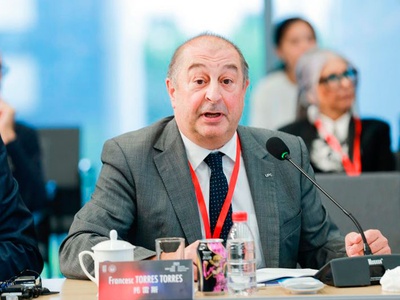 El rector de la UPC, Francesc Torres, ha impartido una ponencia en el Foro de rectores y rectoras de universidades europeas y chinas