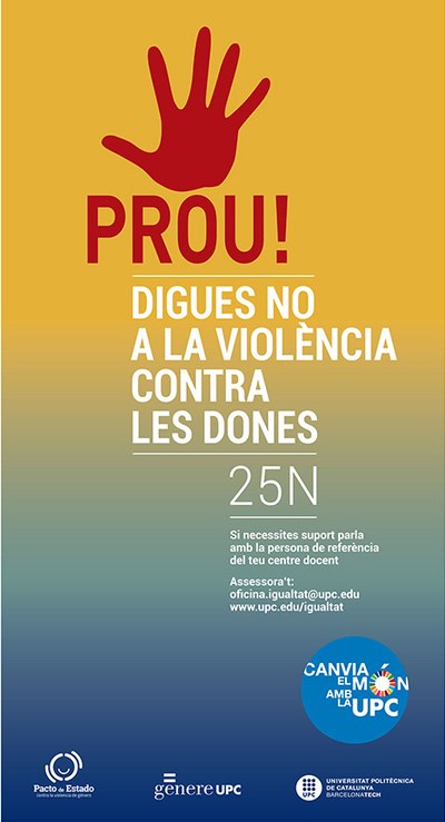 La UPC se suma al 25N con un acto institucional y materiales de sensibilización contra la violencia machista