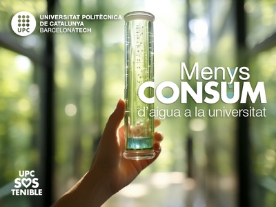 Imagen de la campaña 'Menos consumo de agua en la universidad'