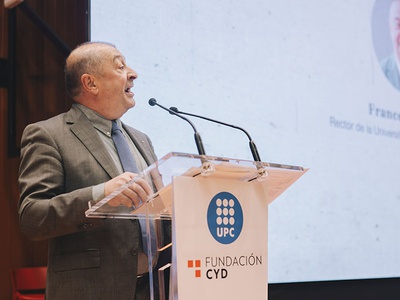 El rector de la UPC, Francesc Torres, durante su intervención