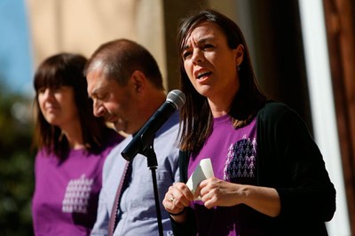 Presentación del proyecto 'Aquí STEAM' en los jardines del Rectorado, para conmemorar el Día de la Mujer