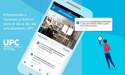 La consulta de notas, la gestión de horarios y la recepción de avisos, los primeros servicios personalizados de la app ‘UPC Estudiants’