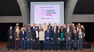 fotografía de grupo de los diferentes representantes de las entidades que forman parte del grupo Digital Impulse Hub (DIH)