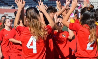 Uno de los equipos femeninos del Terrassa FC.