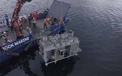 SmartBay reubicado en la bahía de Galway después del mantenimiento. Imagen: Marine Institute