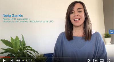 Videocomunicado de la vicerrectora de la UPC, Núria Garrido