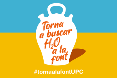Imagen de la campaña 'Torna a la font' , que utiliza un botijo como reclamo