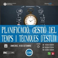 Planificació, gestió del temps, tècniques d'estudi