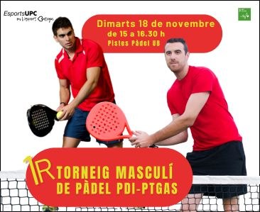 1r Torneig de Pàdel Masculí PDI-PTGAS