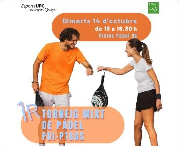 1r Torneig mixt de Pàdel PDI-PTGAs