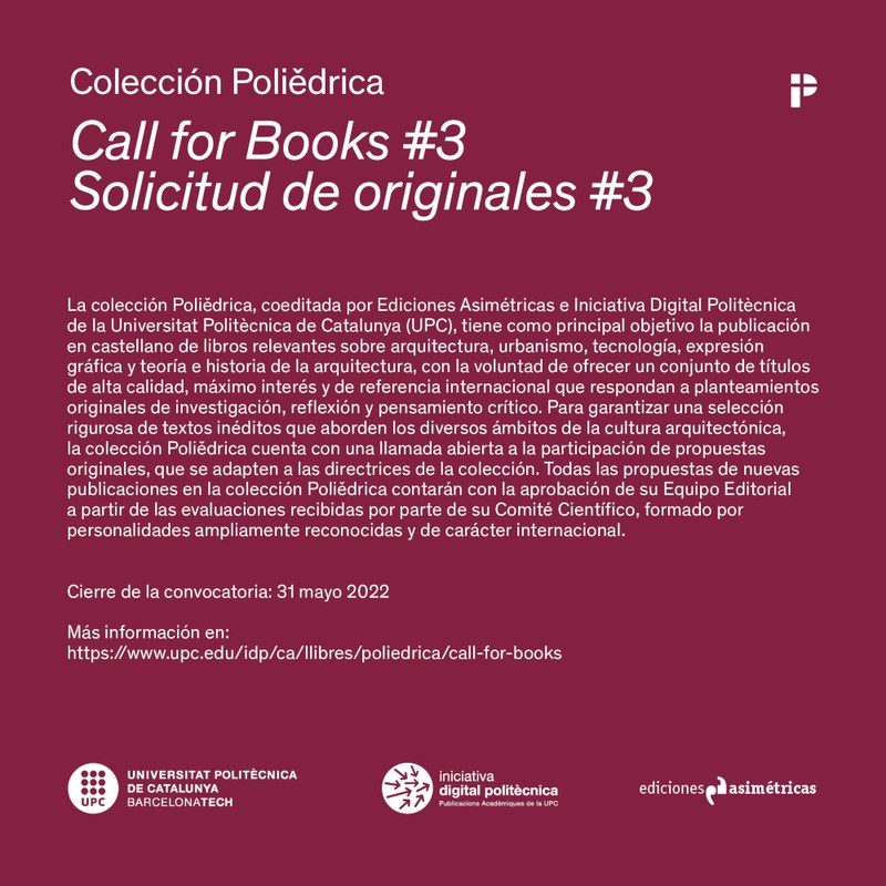 Promo Call for Books Poliédrica