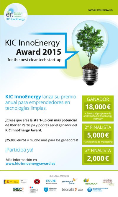 KIC InnoEnergy Iberia llança el "Sustainable Energy Award" per a start-ups