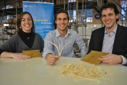 Un estudiant de l’Escola d’Enginyeria de Terrassa, sota la direcció del professor Fernando Carrillo, sotsdirector del INTEXTER, crea un nou material compòsit a partir de plomes de pollastre
