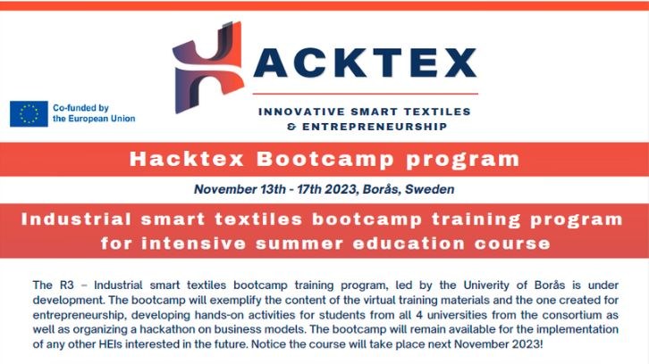 Publicado el programa del Bootcamp de Hacktex para la formación en smart textiles