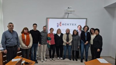 Reunión del proyecto HACKTEX en Iasi en la que se valoró la organización del Bootcamp en el que participaron estudiantes de la ESEIAAT UPC