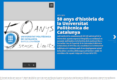 Col·laborem en la cronologia dels 50 anys de la UPC