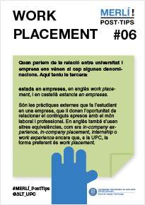 Work placement Clica per ampliar