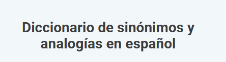 sinónimos y analogías