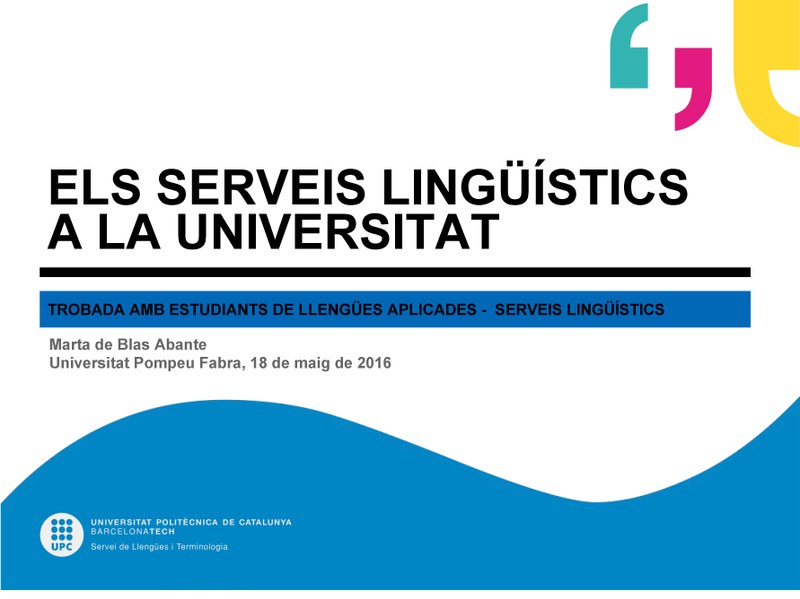 Els serveis lingüístics a la universitat