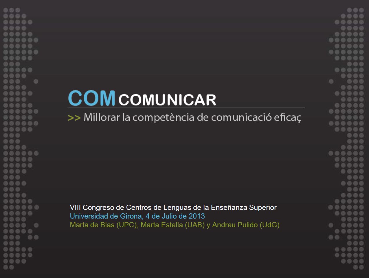COM comunicar presentació
