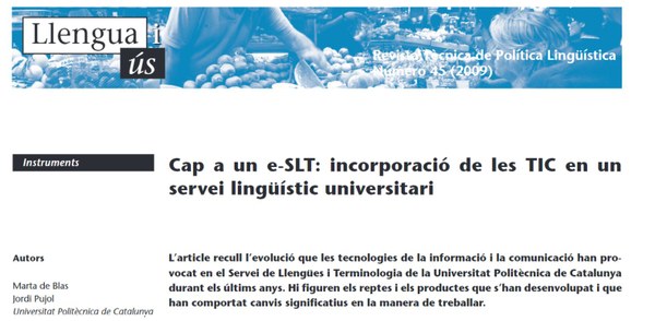 Cap a un e-SLT