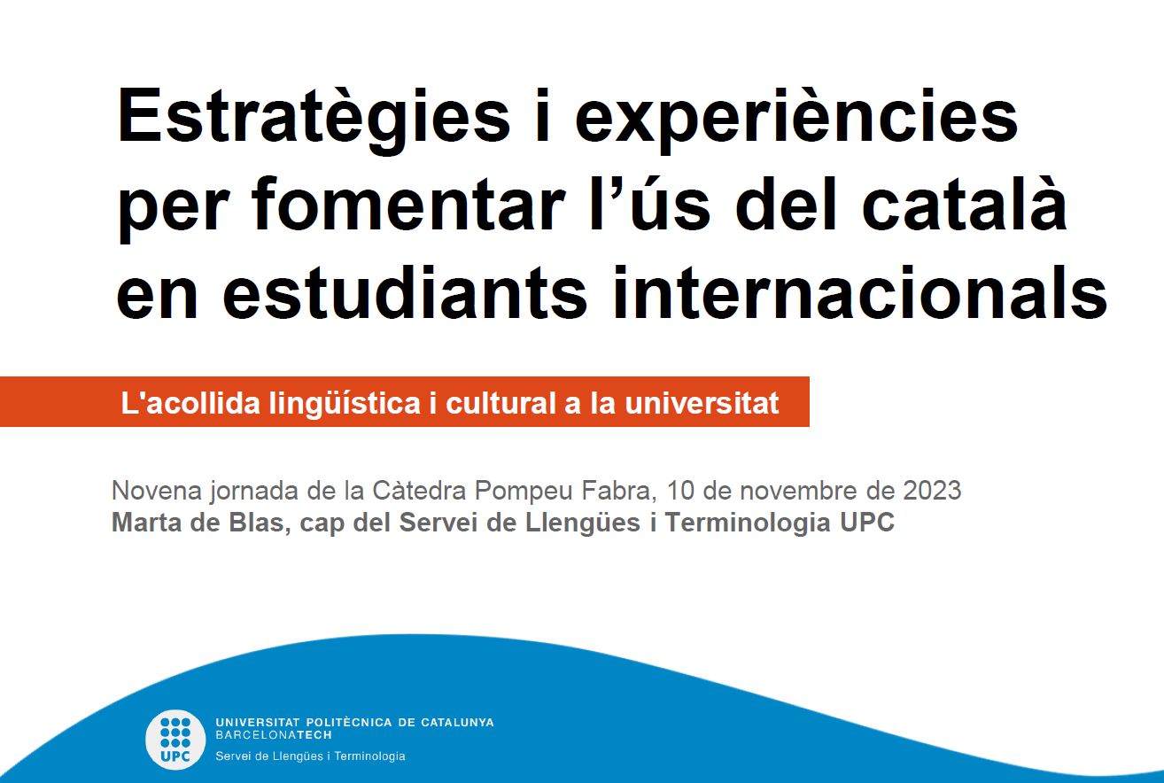 Novena Jornada Càtedra Pompeu Fabra