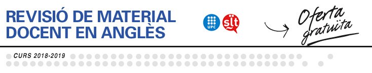 Revisió de material docent en anglès 2018-2019