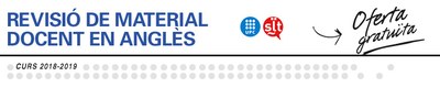 Revisió de material docent en anglès 2018-2019