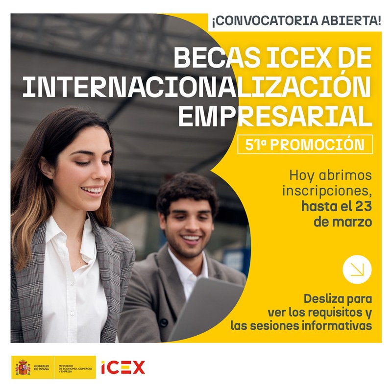 Oberta la convocatòria de Beques ICEX per a la Internacionalització Empresarial 2026