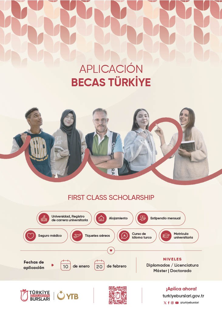 Abierta la convocatoria de las becas "Türkiye Scholarships" 2026